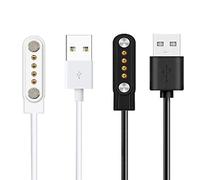 Compatible for PTHTECHUS Kids Smartwatch Y19 Charger, 4 Pin Magnetic USB Replacement Charging Compatible with PTHTECHUS Kids Smartwatch Phone Y19 1.44 Inches (Black+White)