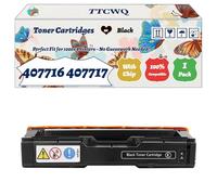 Compatible for Ricoh 407716 407717 407718 407719 Toner Cartridges Work for Ricoh Aficio SP C252DN SP C252SF Printers, with Chip, High Yield 7500 Pages, High-Definition Printing (1 Pack Black)