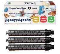 Compatible for Ricoh 842279 842280 842281 842282 Toner Cartridges Work for Ricoh IM C4500 IM C6000 Printers, with Chip, High Yield 41000 Pages, High-Definition Printing (3 Pack Black)