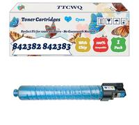 Compatible for Ricoh 842382 842383 842384 842385 Toner Cartridges Work for Ricoh M C300 IM C300F Printers, with Chip, High Yield 27000 Pages, High-Definition Printing (1 Pack Cyan)