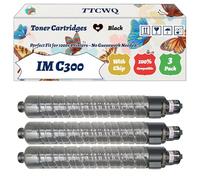 Compatible for Ricoh IM C300 Toner Cartridges Work for Ricoh IM C300 IM C300F Printers, with Chip, High Yield 27000 Pages, High-Definition Printing (3 Pack Black)