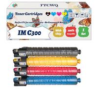 Compatible for Ricoh IM C300 Toner Cartridges Work for Ricoh IM C300 IM C300F Printers, with Chip, High Yield 27000 Pages, High-Definition Printing (4-Pack BK/C/M/Y)