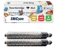 Compatible for Ricoh IMC300 Toner Cartridge Work for Ricoh IM C 300 IM C 300 F Printers, with Chip, High Yield 17000 Pages, High-Definition Printing (2 Pack Black)