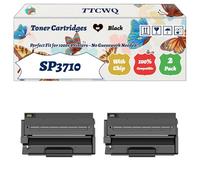 Compatible for Ricoh SP3710 Toner Cartridges Work for Ricoh M320F P311 SP3710DN SP3710SF Printers, with Chip, High Yield 4000 Pages, High-Definition Printing (2-Pack Black)