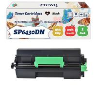 Compatible for Ricoh SP6430DN Toner Cartridges Work for Ricoh SP6430DN SP6400 SP6410 SP6420 SP6430C SP6440M Printers (1 Pack Black)