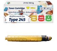 Compatible for Ricoh Type 245 Toner Cartridge Work for Ricoh Aficio CL4000DN Aficio SPC410DN Aficio SPC420DN Printers, with Chip, High Yield 18000 Pages, High-Definition Printing (1 Pack Yellow)