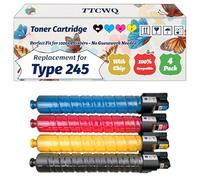Compatible for Ricoh Type 245 Toner Cartridge Work for Ricoh Aficio CL4000DN Aficio SPC410DN Aficio SPC420DN Printers, with Chip, High Yield 18000 Pages, High-Definition Printing (4-Pack BK/C/M/Y)