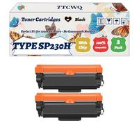 Compatible for Ricoh TYPE SP230H Toner Cartridges Work for Ricoh SP230DNW SP230FNW SP230SFNW Printers, with Chip, High Yield 4000 Pages, High-Definition Printing (2-Pack Black)