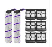 Compatible for Rowenta X-Clean 10, Tefal X-Clean 10 Vacuum Mop Roller Brush and HEPA Filter Replacement(Set 4)