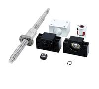 Compatible for RU EU SFU1605 16mm Rolled Ballscrew Set 300mm 1500mm + BKBF12 Support + DSG16H Nut Housing + LF Flexible Coupling For CNC Router(1000mm)