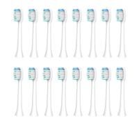 Compatible for S100 S200 S600 S700 S710 S800 S820 S900 S910 Toothbrush Heads Ultrasonic Sonic Electric Heads，16pcs(16white)