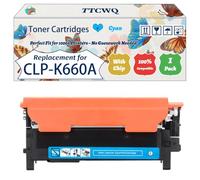 Compatible for Samsung CLP-K660A Toner Cartridges Work for Samsung CLX-6200 FX CLX-6200 ND CLX-6210 CLX-6210 FX CLX-6240 CLX-6240 Printers (1 Pack Cyan)