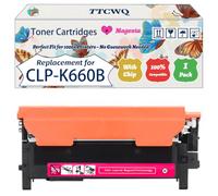 Compatible for Samsung CLP-K660B Toner Cartridges Work for Samsung CLP-660 Series CLX-6200 FX CLX-6200 ND CLX-6210 CLX-6210 FX Printers (1 Pack Magenta)