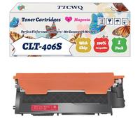 Compatible for Samsung CLT-406S Toner Cartridges Work for Samsung CLP-360 CLP-365 SL-C460FW SL-C460FW MFP SL-C460W Printers (1 Pack Magenta)