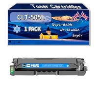 Compatible for Samsung CLT-505L Toner Cartridges, Work for Samsung ProXpress SL-C2620DW Printers (1 Pack Cyan)