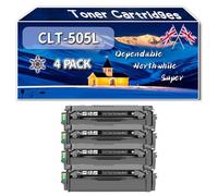 Compatible for Samsung CLT-505L Toner Cartridges, Work for Samsung ProXpress SL-C2620DW Printers (4 Pack Black)