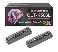 Compatible for Samsung CLT-506L CLT506L Toner Cartridge, Work with CLP-680 680DW 680DN CLX-6260FR 6260FD 6260FW CLX-6260ND 6260NR Printer，Reliability Longevity (Black×2)