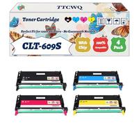 Compatible for Samsung CLT-609S Toner Cartridge Work for Samsung CLP-770ND CLP-775ND Printers, with Chip, High Yield 8000 Pages, High-Definition Printing (4-Pack BK/C/M/Y)