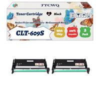 Compatible for Samsung CLT-609S Toner Cartridge Work for Samsung CLP-770ND CLP-775ND Printers, with Chip, High Yield 8000 Pages, High-Definition Printing (2 Pack Black)