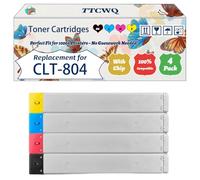 Compatible for Samsung CLT-804 Toner Cartridges Work for Samsung MultiXpress X 3200 Series X 3220 NR X 3280 NR Printers, with Chip, High Yield 20000 Pages, High-Definition Printing (4-Pack BK/C/M/Y)