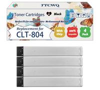 Compatible for Samsung CLT-804 Toner Cartridges Work for Samsung MultiXpress X 3200 Series X 3220 NR X 3280 NR Printers, with Chip, High Yield 20000 Pages, High-Definition Printing (4 Pack Black)