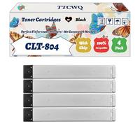 Compatible for Samsung CLT-804 Toner Cartridges Work for Samsung MultiXpress X 3200 Series X 3220 NR X 3280 NR Printers, with Chip, High Yield 20000 Pages, High-Definition Printing (4 Pack Black)