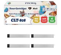Compatible for Samsung CLT-808 Toner Cartridges Work for Samsung MultiXpress SL-X4300LX MultiXpress SL-X4250LX Printers, with Chip, High Yield 33000 Pages, High-Definition Printing (4 Pack Black)