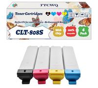 Compatible for Samsung CLT-808S Toner Cartridges Work for Samsung MultiXpress SMART MX4 X4220RX X4250LX Printers (4-Pack BK/C/M/Y)