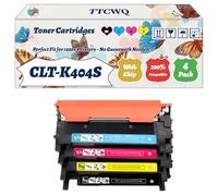 Compatible for Samsung CLT-K404S Toner Cartridges Work for Samsung Xpress SL-C430W SL-C432 SL-C433 SL-C480 SL-C480FN SL-C480FW SL-C480W SL-C482 Printers (4-Pack BK/C/M/Y)