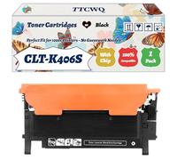 Compatible for Samsung CLT-K406S Toner Cartridges Work for Samsung CLX-3305 Xpress SL-C460FW SL-C460W SL-C410W Printer, with Chip, High Yield 1500 Pages, High-Definition Printing (1 Pack Black)