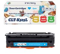 Compatible for Samsung CLT-K505L Toner Cartridges Work for Samsung ProXpress SL-C2620DW Printers, with Chip, High Yield 6000 Pages, High-Definition Printing (1 Pack Cyan)
