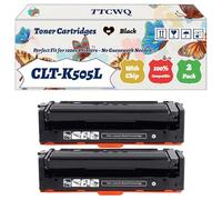 Compatible for Samsung CLT-K505L Toner Cartridges Work for Samsung ProXpress SL-C2620DW Printers, with Chip, High Yield 6000 Pages, High-Definition Printing (2 Pack Black)