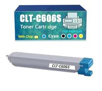 Compatible for Samsung CLT-K606S CLT-M606S CLT-Y606S CLT-C606S Toner Cartridge, Work with MultiXpress CLX-9250ND CLX-9252NA CLX-9350ND CLX-9352NA Printer，Reliability Longevity (Cyan)