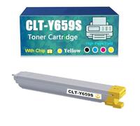 Compatible for Samsung CLT-K659S CLT-C659S CLT-M659S CLT-Y659S Toner Cartridge, Work with MultiXpress CLX-8640ND CLX-8650ND Printer，Reliability Longevity (Yellow)