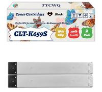 Compatible for Samsung CLT-K659S Toner Cartridges Work for Samsung MultiXpress C8600 Series C8640ND C8641ND C8642ND C8650ND C8651ND Printers (2 Pack Black)