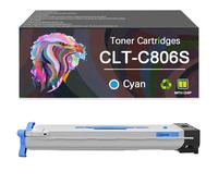 Compatible for Samsung CLT-K806S CLT-Y806S CLT-C806S CLT-M806S Toner Cartridge, Work with X7400GX X7400LX X7500GX X7500LX X7600GX X7600LX Printer，Reliability Longevity (Cyan)