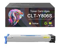Compatible for Samsung CLT-K806S CLT-Y806S CLT-C806S CLT-M806S Toner Cartridge, Work with X7400GX X7400LX X7500GX X7500LX X7600GX X7600LX Printer，Reliability Longevity (Yellow)