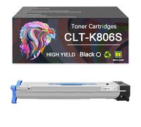 Compatible for Samsung CLT-K806S CLT-Y806S CLT-C806S CLT-M806S Toner Cartridge, Work with X7400GX X7400LX X7500GX X7500LX X7600GX X7600LX Printer，Reliability Longevity (Black)