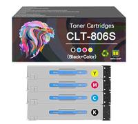 Compatible for Samsung CLT-K806S CLT-Y806S CLT-C806S CLT-M806S Toner Cartridge, Work with X7400GX X7400LX X7500GX X7500LX X7600GX X7600LX Printer，Reliability Longevity (BYMC 4 pcs)