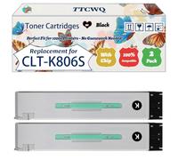 Compatible for Samsung CLT-K806S Toner Cartridges Work for Samsung MultiXpress SL-X7400GX SL-X7500GX SL-X7600GGX Printers (2 Pack Black)