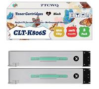 Compatible for Samsung CLT-K806S Toner Cartridges Work for Samsung MultiXpress SL-X7400GX SL-X7500GX SL-X7600GGX Printers (2 Pack Black)