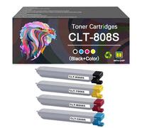 Compatible for Samsung CLT-K808S CLT-M808S CLT-Y808S CLT-C808S Toner Cartridge, Work with MultiXpress X4250LX X4300LX Printer，Reliability Longevity (BYMC 4 pcs)