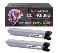 Compatible for Samsung CLT-K808S CLT-M808S CLT-Y808S CLT-C808S Toner Cartridge, Work with MultiXpress X4250LX X4300LX Printer，Reliability Longevity (Black×2)