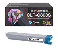 Compatible for Samsung CLT-K808S CLT-M808S CLT-Y808S CLT-C808S Toner Cartridge, Work with MultiXpress X4250LX X4300LX Printer，Reliability Longevity (Cyan)