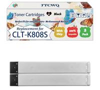 Compatible for Samsung CLT-K808S Toner Cartridges Work for Samsung MultiXpress X 4200 Series X 4220 RX X 4250 LX X 4300 Printers (2 Pack Black)