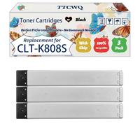 Compatible for Samsung CLT-K808S Toner Cartridges Work for Samsung MultiXpress X 4200 Series X 4220 RX X 4250 LX X 4300 Printers (3 Pack Black)
