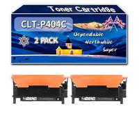 Compatible for Samsung CLT-P404C Toner Cartridge, Work for Samsung Xpress SL-C430W SL-C480FW Printers (2 Pack Black)