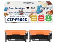 Compatible for Samsung CLT-P404C Toner Cartridge Work for Samsung Xpress SL-C430W SL-C480FW SL-C480W Printers, with Chip, High Yield 1500 Pages, High-Definition Printing (2 Pack Black)