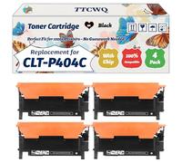 Compatible for Samsung CLT-P404C Toner Cartridge Work for Samsung Xpress SL-C430W SL-C480FW SL-C480W Printers, with Chip, High Yield 1500 Pages, High-Definition Printing (4 Pack Black)
