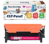 Compatible for Samsung CLT-P404C Toner Cartridge Work for Samsung Xpress SL-C430W SL-C480FW SL-C480W Printers, with Chip, High Yield 1500 Pages, High-Definition Printing (1 Pack Magenta)